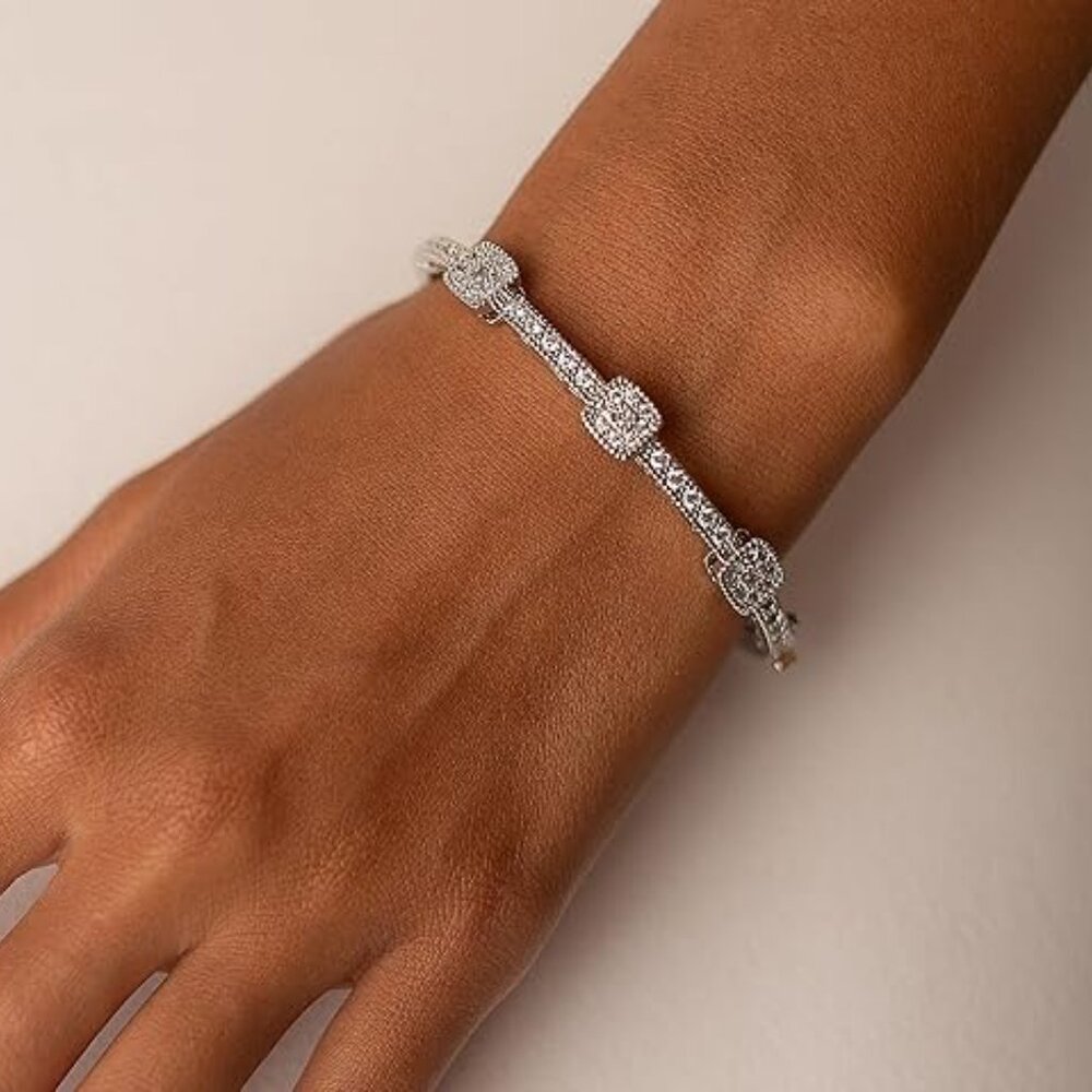 Neiman Marcus Luxurious Vintage CZ Bangle Bracelet